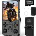 S600 Retro Handheld Game Console - 4.0 Inch IPS Display, 128GB Memory, Over 18,000 Classic Games, 3500mAh Battery, Perfect for Retro Gaming Addicts and Portable Fun, Black
