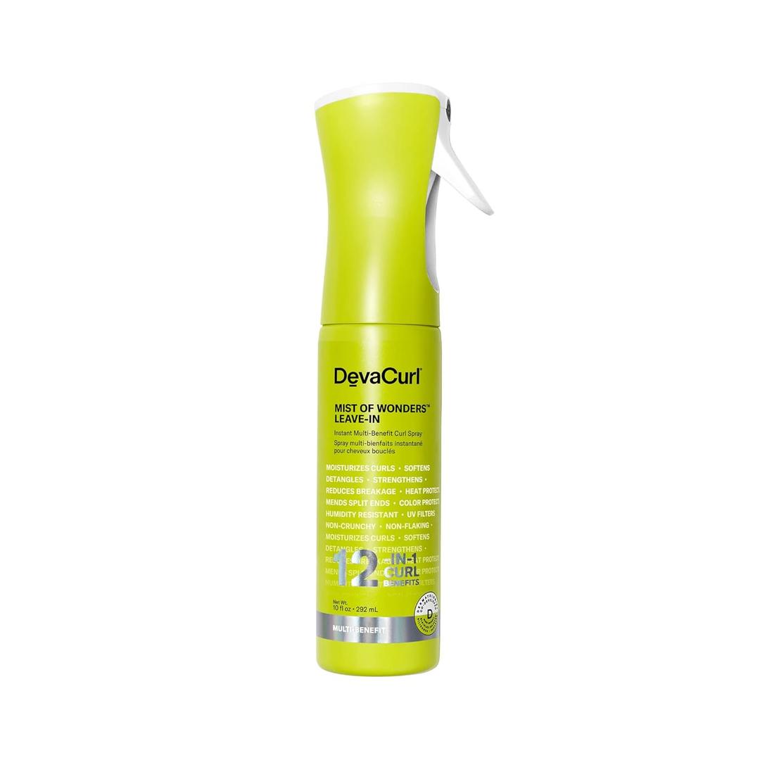 DevaCurl Mist Of Wonders Leave-In Multi-Benefit Curl Spray | Continuous Mist Spray | 12-in-1 Curl Benefits