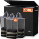 SOLEDI 180L Laundry Hamper 3 Section, Extra Large Laundry Hamper with Lid, Dirty Clothes Hamper with Sturdy Handle, Large Laundry Basket Organizer for Laundry Room, Bedroom, Hampers for Laundry