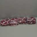 Newwiee 8 Pcs Stretch Patio Outdoor Cushion Covers Waterproof Replacement Sofa Couch Covers for 4 Backrests and 4 Cushions Washable Lawn Garden Seat Furniture Protector(Wine Red)