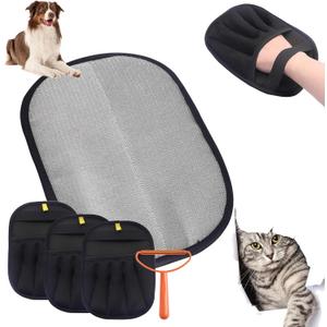 2pcs Pet Hair Remover Gloves for Cats & Dogs,Electrostatic Pet Hair Removal Gloves, Reusable Cat & Dog Hair Remover for Couch, Furniture, Carpet, Curtain, Upgraded Animal Fur Removal Tool (2)