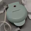 Elite Gourmet EWM013M# Electric Nonstick Mini Waffle Maker with 5-inch cooking surface, Belgian Waffles, Compact Design, Hash Browns, Keto, Snacks, Sandwich, Eggs, Easy to Clean, Blue