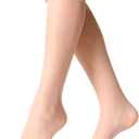 MANZI 12 Pairs Lady's Sheer Knee High Stockings for Women (Nude)