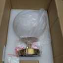 Majade Semi Flush Mount Ceiling Light 8" Globe Mid Century Modern Light Fixture Milk Glass with Gold Brass Finish Light Fixtures for Hallway Entryway Kitchen Island Closet Laundry Bathroom