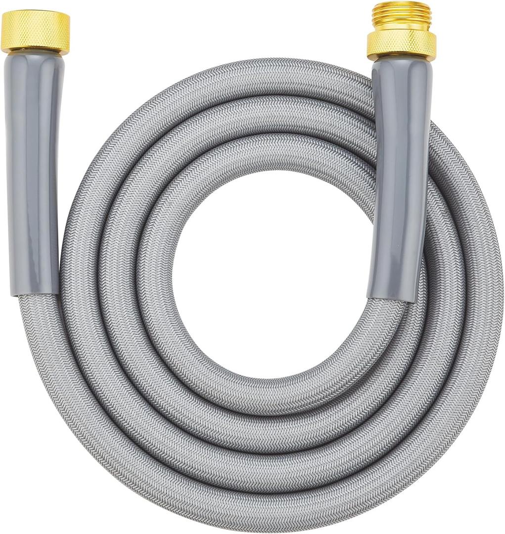SKYWARD Short garden hose with Female to Male Metal Connector, nylon braided, inner tube PVC material, flexible and lightweight, Kink Free Water Hose, easy to use & Store (6ft)