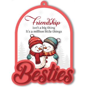 Friend Christmas Ornament, Friendship Ornament for Women, Best Friends Christmas Keepsake, Xmas Gift for Best Friend, Bestie, BFF, Soul Sister, Holiday Decor