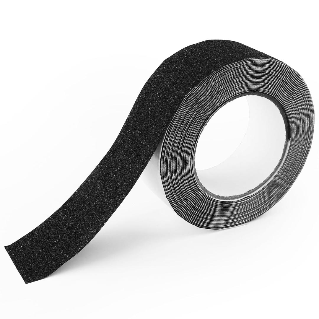 SANKEMU Heavy Duty Anti Slip Traction Tape for Stairs Outdoor/Indoor Waterproof 4 Inch x 33 Foot Safety Non Skid Roll for Stair Steps Ramp Traction Tread Staircases Grips Adhesive Non Slip Strips Walk Black