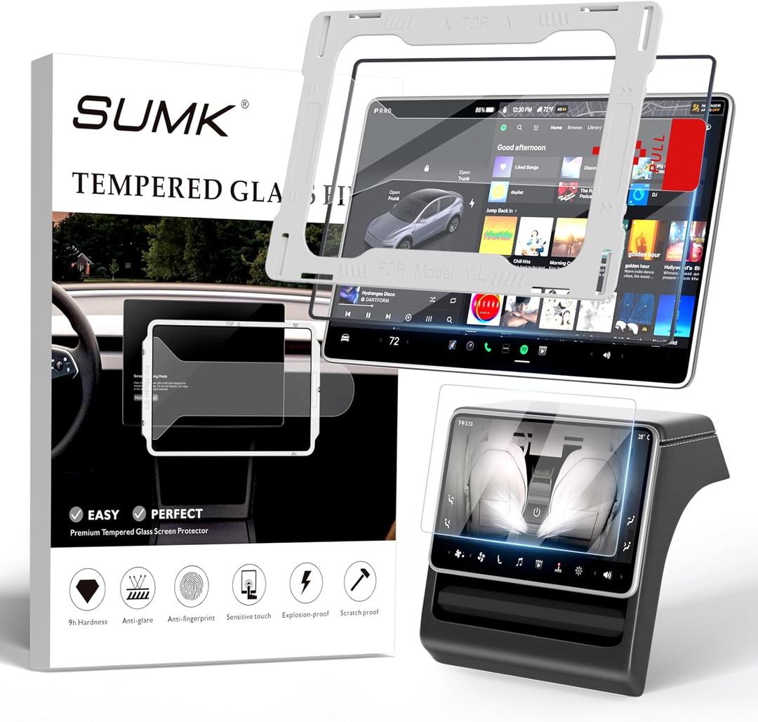 16 inch Screen Protector for 2026 Tesla Model Y Juniper Accessories (Premium & Performance), [9H & Anti-Glare/Fingerprint] Front & Back Screen Protector for Tesla Model Y Accessories -Matte