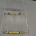 YoBa Thick Acrylic Tissue Box Holder Rectangular Clear Tissue Box Dispenser with Gold Plated Aluminum Legs for Bathroom, Kitchen, Bedroom, Office, Hotels and Restaurant (Rectangle)