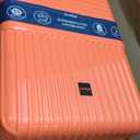 World Traveler Dejuno Tonal Lightweight Polycarbonate Hardside Expandable Spinner Luggage Suitcase with TSA Lock, Coral, (20in,)