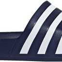 adidas Unisex Adult Adilette Aqua Slide Sandal (10 Women/9 Men, Dark Blue/White/Dark Blue)