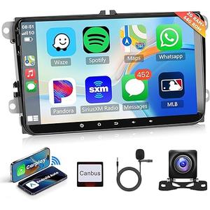 4Core 2G+64G 9 Inch Android Car Stereo Radio Carplay for VW Passat Jetta Tiguan Golf MK5 MK6 T5 EOS Polo, Rimoody Touchscreen Android Auto GPS Navigation Bluetooth FM SWC Backup Camera