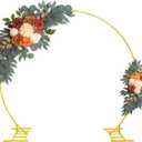 Round Balloon Arch Backdrop Stand Wedding Arch Frame 8FT Gold Metal Circle Backdrop Stand,Bridal Shower Anniversary Booth Background Decoration