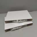 Fun Memories Floating Shelves for Wall 10 Inch, 10 Inch Deep Square Wall Shelves, Bathroom Storage Shelves Over Toilet, Wood Floating Shelves for Living Room Bedroom, White, Set of 2