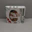 Charcuterie Boards, Round Bamboo Charcuterie Board with Locking Lid & 6 Compartments, Reversible Cheese Board Serving Tray with Clear Plastic Cover House Warming Gifts (12.4"L x 12.4"W)