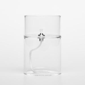 Firefly Fuels Glass Oil Warmer for Essential Oils - Zen, Refillable Reusable Liquid Candle with Glass Deck. Aromatherapy, Indoor and Outdoor Lighting. Use with Liquid Paraffin or Lamp Oil