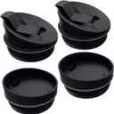 Replacement 16oz Top Lid and Snap Seal Lid,Compatible with Ninja Mega Kitchen System Blender BL770 30/BL770A 30/BL770W 30/BL771A/BL771/QB3000/ QB3000SSW 30/ QB3000QR 30/QB3000QBK/ 16oz cups