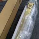 Frameless Shower Door Support Bar, Stainless Steel Wall-to-Glass Support Arm to Fixed Shower Glass Panel, for 1/4"-3/8" (6-10 mm) Door, 180 Pivot & Stow-Flat Mode (Brushed Gold, 15.8-inch(400mm))