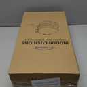 Chair Cushions for Dining Chairs, D-Shaped Seat Cushions with Removable Washable Cover and Ties, Chair Pads for Kitchen, Indoor Dining Room, Patio Chairs, 17'' x 16'', Set of 4, Beige