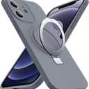 2 x Designed for iPhone 15 Plus Case with Magnetic Invisible Stand Compatible with MagSafe Military Drop Tested Shockproof Liquid Silicone iPhone 15 Plus Phone Cases for Women Men 6.7'' 2023, Grey