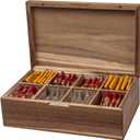 Acacia Wood Tea Bag Organizer, Tea packet Storage Boxes 8 Compartments, Teabag Accessories Gift Box, TeaBags Chest, Teabag Holder Containers