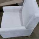 COLAMY Modern Wingback Living Room Chair, Upholstered Fabric Accent Armchair, Single Sofa Chair with Lounge Seat and Wood Legs for Office/Bedroom/Reading Spaces, Beige (Set of 1)