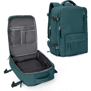 WONHOX Large Travel Backpack Carry on Flight Approved Laptop Work Business Backpack for Women Men Mochila de Viaje (A6-peacock Blue)