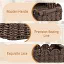 Storage Basket Wicker Baskets for Organizing Toilet Paper Storage Basket for Toilet Tank Top,Brown