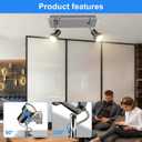 Depuley Ceiling Track Light Fixture: 2-Light Square Led Track Lighting Kit - Flush Mount Ceiling Spotlights Flexibly Adjustable Accent Lamp for Kitchen Living Room Bedroom Hallway GU10 Bulbs Included