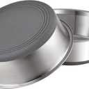 PEGYY11 Nonslip Stainless Steel Dog Bowls, 3.8 US Cup, 2 Count