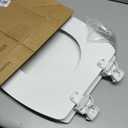 Mayfair 18440EC Open Front Toilet Seat and Lid, Easy Clean Hinges and Durable Wood Seat, Made in USA, Elongated, White