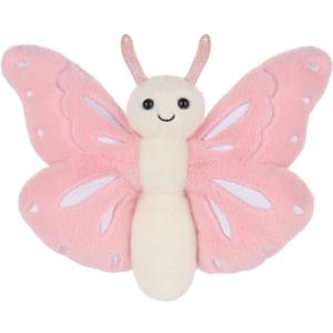 Apricot Lamb Pink Butterfly Plush Stuffed Animals for Kids, Soft Cute Plush Toys for Baby Girl and Boy, Fluffy Pink Butterfly Pink