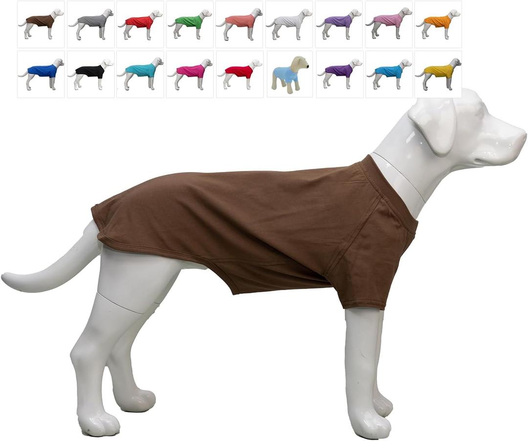 Lovelonglong Pet Clothing Dog Costumes Basic Blank T-Shirt Tee Shirts for Small Dogs Coffee XS