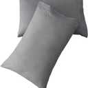 SONORO KATE Luxury Pillowcase Set Brushed Microfiber 1800 Bedding - Wrinkle, (Dark Grey, 2 Pillowcases Standard)