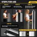 6FT Portable Adjustable Wheelchair Ramp-600LBS Heavy-Duty, High-Strength Aluminum Alloy Telescoping Portable Wheelchair Ramps Triple Anti-Slip Ideal for Home Steps, Threshold, Doorways(2 Pack)