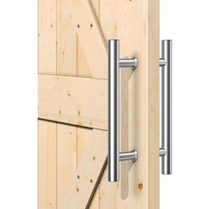 SMARTSTANDARD 12'' Push Pull Sliding Stainless Steel Barn Door Handle, Double-Sided Brushed Nickel Barn Door Handle Set, 1 Pack (Sliver) SMARTSTANDARD 12'' Push Pull Sliding Stainless Steel Barn Door Handle, Double-Sided Brushed Nickel Barn Door Handle Set, 1 Pack (Sliver)