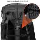 Night Cat Internal-frame Hiking Backpcack: 50l - 70l Backpack Lightweight, 50L to 70L