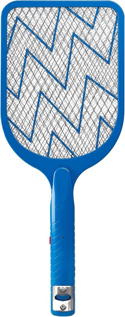 PIC Mega Bug Zapper Racket with Bottle Opener, 800 Volt Electrical Grid, Handheld Outdoor & Indoor Bug Zapper, Battery Operated, Kills Bugs on Contact, X-Large