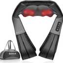 Nekteck Shiatsu Neck and Back Massager with Soothing Heat, Electric Deep Tissue 3D Kneading Massage Pillow for Shoulder, Leg, Body Muscle Pain Relief, Home, Office, and Car Use