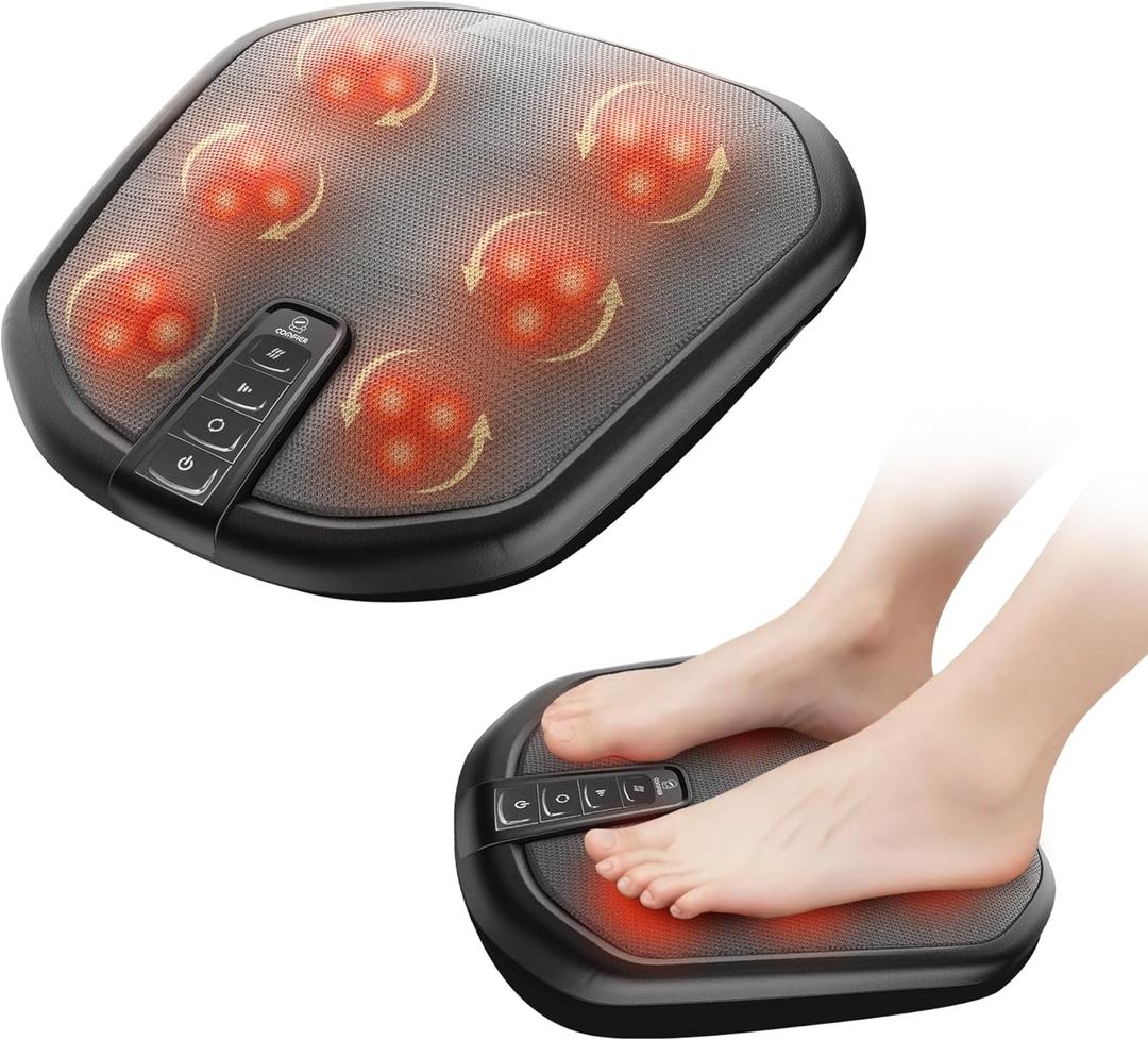 COMFIER Shiatsu Foot Massager with Heat, Heated Elecric Keading Feet Massager Machine, Heat Function,Foot Massage for Neuropathy,Plantar Fasciitis, Ideal Gift for Women/Men/Mom/Dad (Dark)