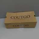 Coutgo Womens Slingback Kitten Heels Closed Pointed Toe Pumps Buckle Strap Wedding Party Dress Shoes (Black) Size 8.5