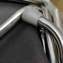 BLIKA Portable Toilet for Camping, 350LBS Stainless Steel Foldable Camp Travel Toilet with Soft Seat for Adults, 16.5-Inch Portable Toilet for Truckers, Camping, RV Travel, Road Trips, Outdoor Use