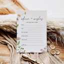 GardenCity Advice and Wishes for The Mr and Mrs, Bridal Shower Games for 50 Guests, Wildflower