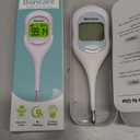 Boncare 9 Seconds Basal Body Thermometer for Ovulation, Oral Thermometer for Adults and Kids - Accurate Rectal Thermometer, with Fever Alarm and Large Display (Rice-White)