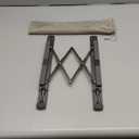 Car Laptop Mount Steering Wheel Tray Holder, Height Adjustable Car Desk for Laptop Computer Tablet, Foldable Portable Lap Laptop Stand for Car Vehicle Workstation Accessories Truck SUV Tesla (Metallic Gray)