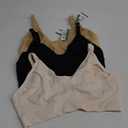 GXXGE Nursing Bra Support Pumping Bra Hands Free All in One Maternity Bra Comfortable Breast No Pad Pumps Bra (Large, Black/Nude/Pink)