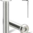 M8 x 35 mm 30Pcs Flat Head Hex Socket Cap Screws Bolts with Hex Spanner,Furniture Bolts,Countersunk Connector Screws,304 Stainless Steel 18-8,Hex Drive, Bright Finish, Fully Machine Thread