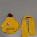 Dog Winter Hat Scarf Set Knitted Pet Hat New Year Winter Warm Cap Dog Costumes Neck Ear Warmer for Small Dogs Cats Pet Outfits for Small Dogs (Yellow) M