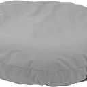 Round Dog Bed Cover Waterproof Light Grey 42 Inch