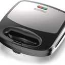 BD Waffle Iron Morning Station (Compact Design, Black/Silver)